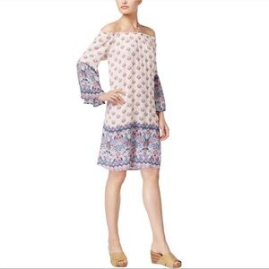 Style & Co casual tunic maxi multicolor dress boho‎ size Small